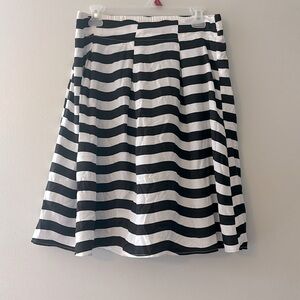 Lane Bryant white and black striped skirt